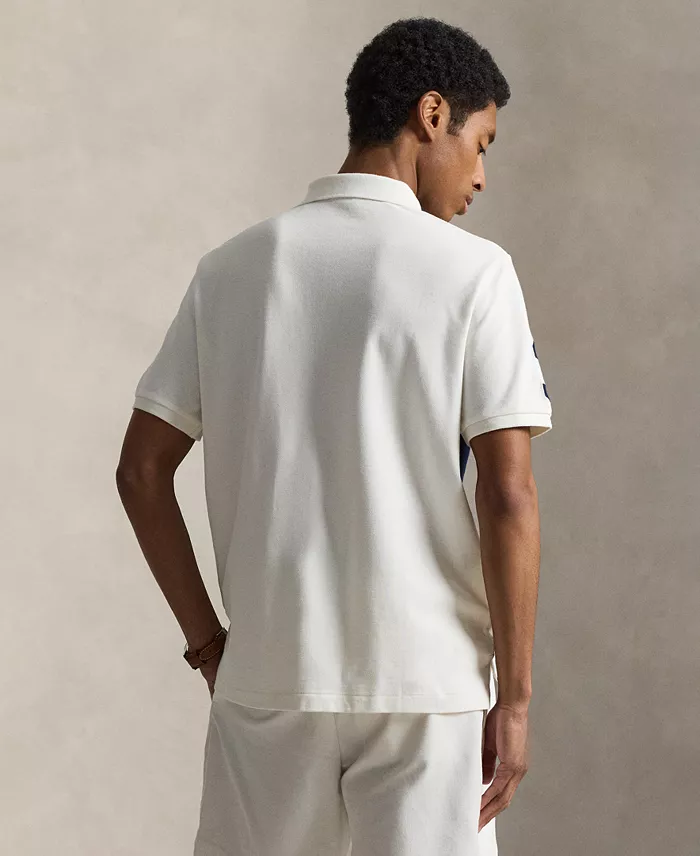 Men's Custom Slim-Fit Big Pony Mesh Polo Shirt - thumbnail 4