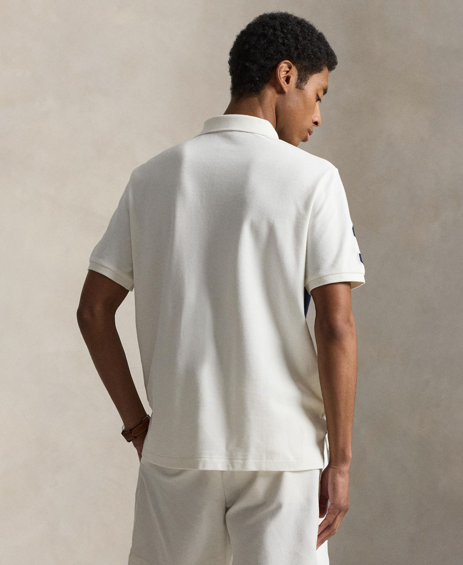 Men's Custom Slim-Fit Big Pony Mesh Polo Shirt