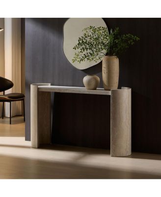 Faux Marble Console Table for Living Room/Hallway