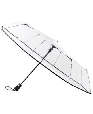 3-Section Auto-Open Clear Umbrella