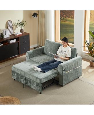  Loveseat Sleeper Sofa with USB Ports and Pillows
