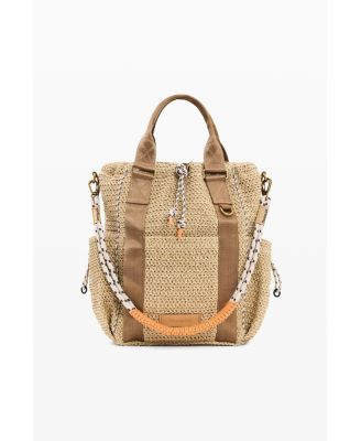 Women's Voyager raffia backpack