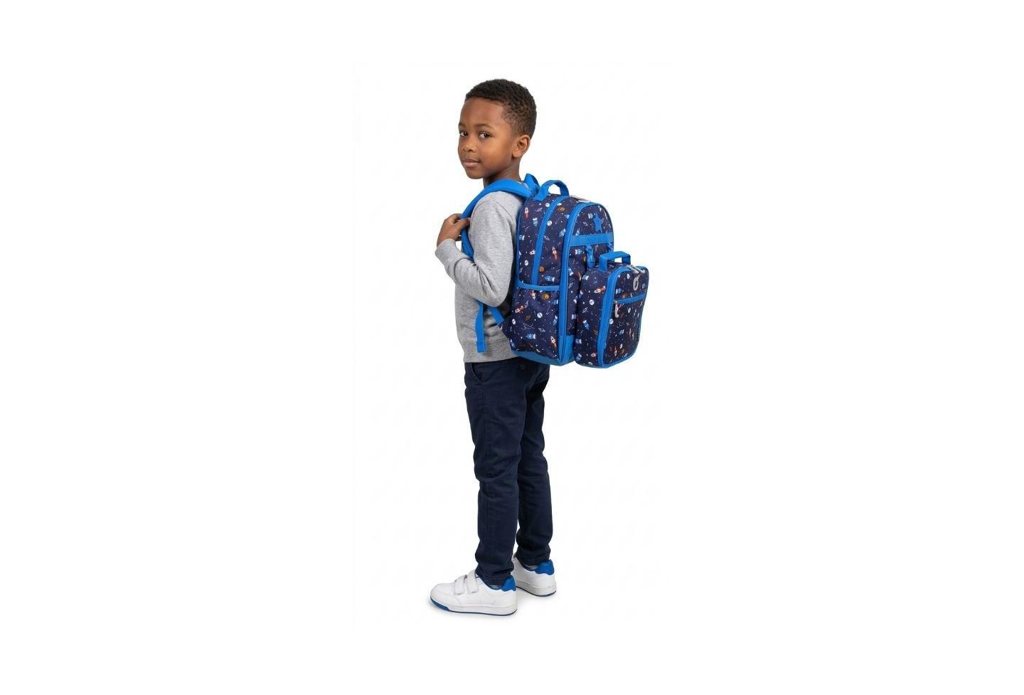 Рюкзак J World Boys Duet 16" With Detachable Lunch Box, цвет: Облачный — фото 7