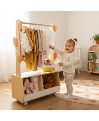 Tree Dress Up Rack Kids Costume Organizer Storage Cabinet Playroom Bedroom