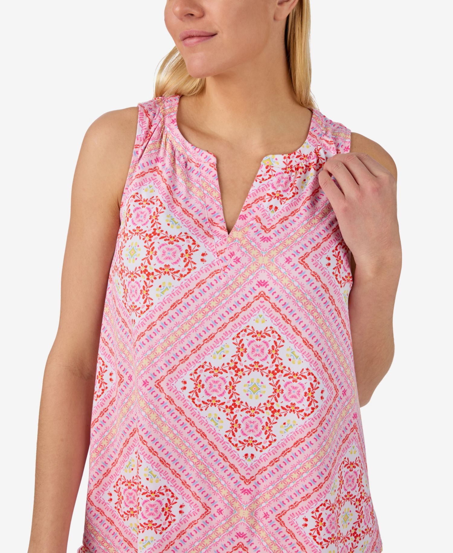 Women's Sleeveless Top & Cropped Pajama Pants, 2-Piece Set