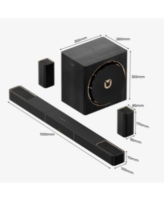 Skywave Series 7.1.4ch Professional Wireless Surround Sound System for TV w/Dolby Atmos, 840W Sound Bar with 8" Wireless Subwoofer