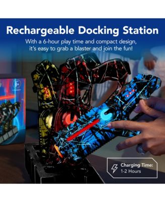 Set of 4 Rechargeable Laser Tag Blasters with Docking Station and 4 Game Settings