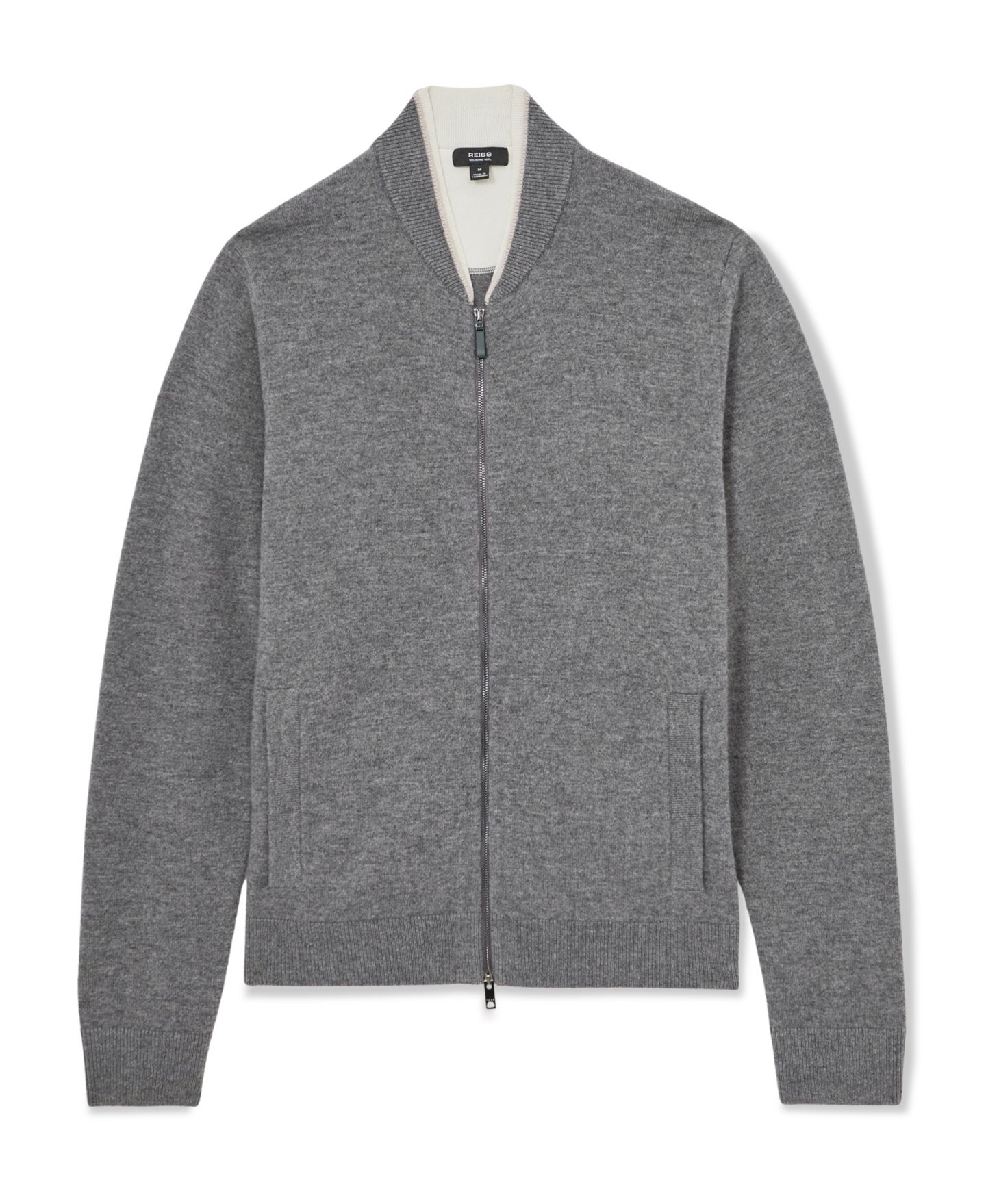 Мужской кардиган REISS Clifford Merino-Wool Zipped Bomber — фото 3