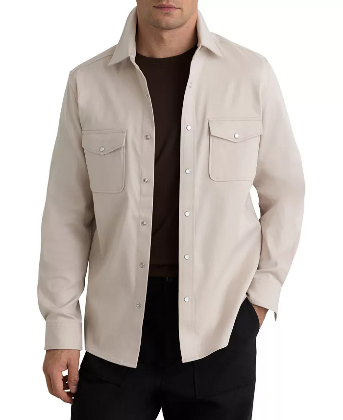 Men's Mcrae Cotton-Twill Twin-Pocket Stretch Overshirt