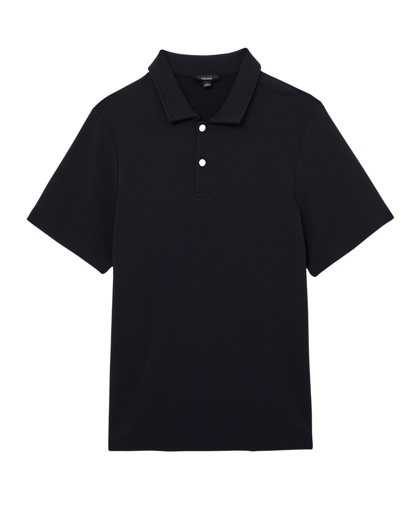 Мужское поло REISS Kennedy Textured Half-Button Polo Shirt, цвет: Верблюжий коричневый — фото 7