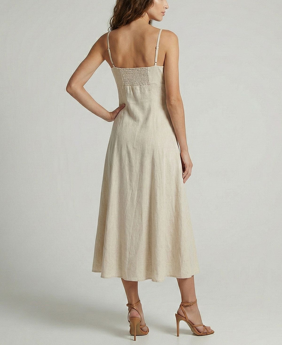 Taylor Petite Sleeveless Sweetheart Neck Midi Dress view 3 — MAYCSS fashion products
