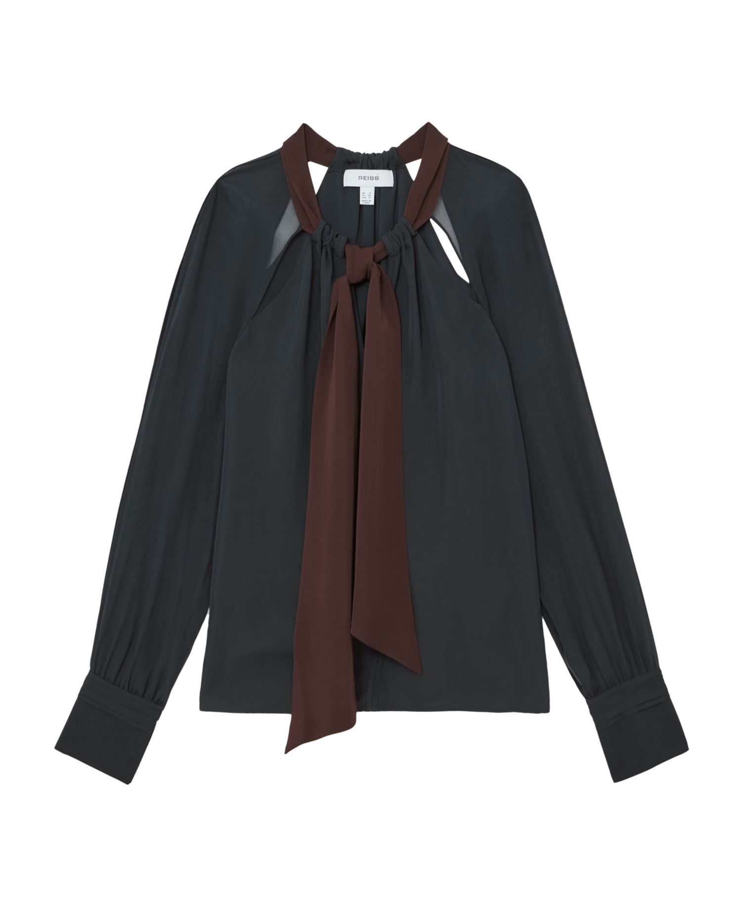 Women's Jasmine Tie-Neck Cut-Out Blouse