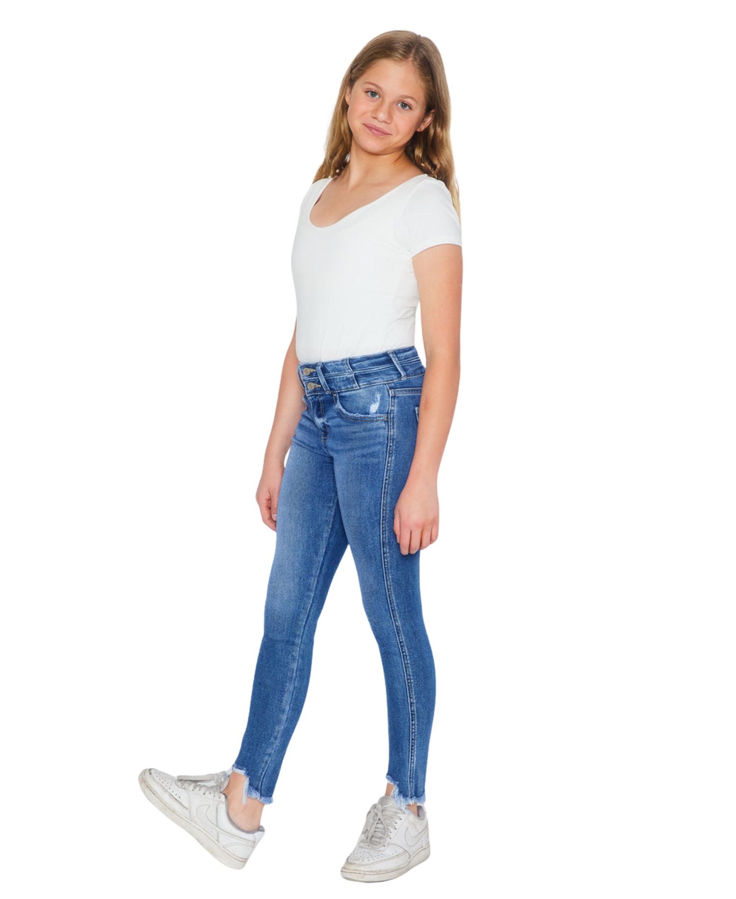 Big Girls Bunnie High Rise Ankle Skinny Jeans