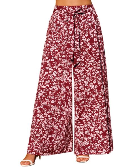 Женские брюки Cupshe Printed Wide Leg, цвет: Красный