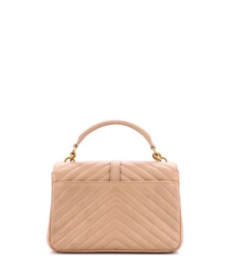 Medium Classic Monogram College Bag Matelasse Chevron Leather