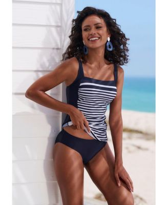 Women's Striped Tankini Swimsuit Top