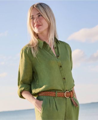 Women's Linen Long Sleeve Feminine Shirt