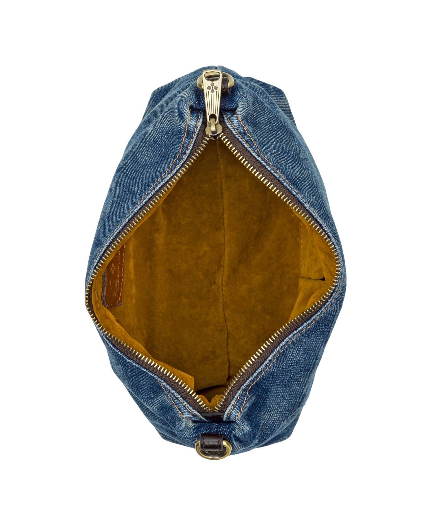 Kolena Medium Denim Hobo Crossbody Handbag