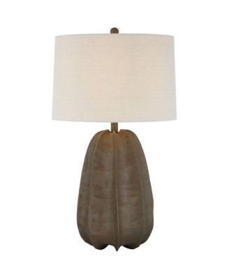 Calabasa 30 Tall Large Modern End 3-Way Table Lamp Chocolate  Finish Single  Shade Living Room Bedroom Bedside