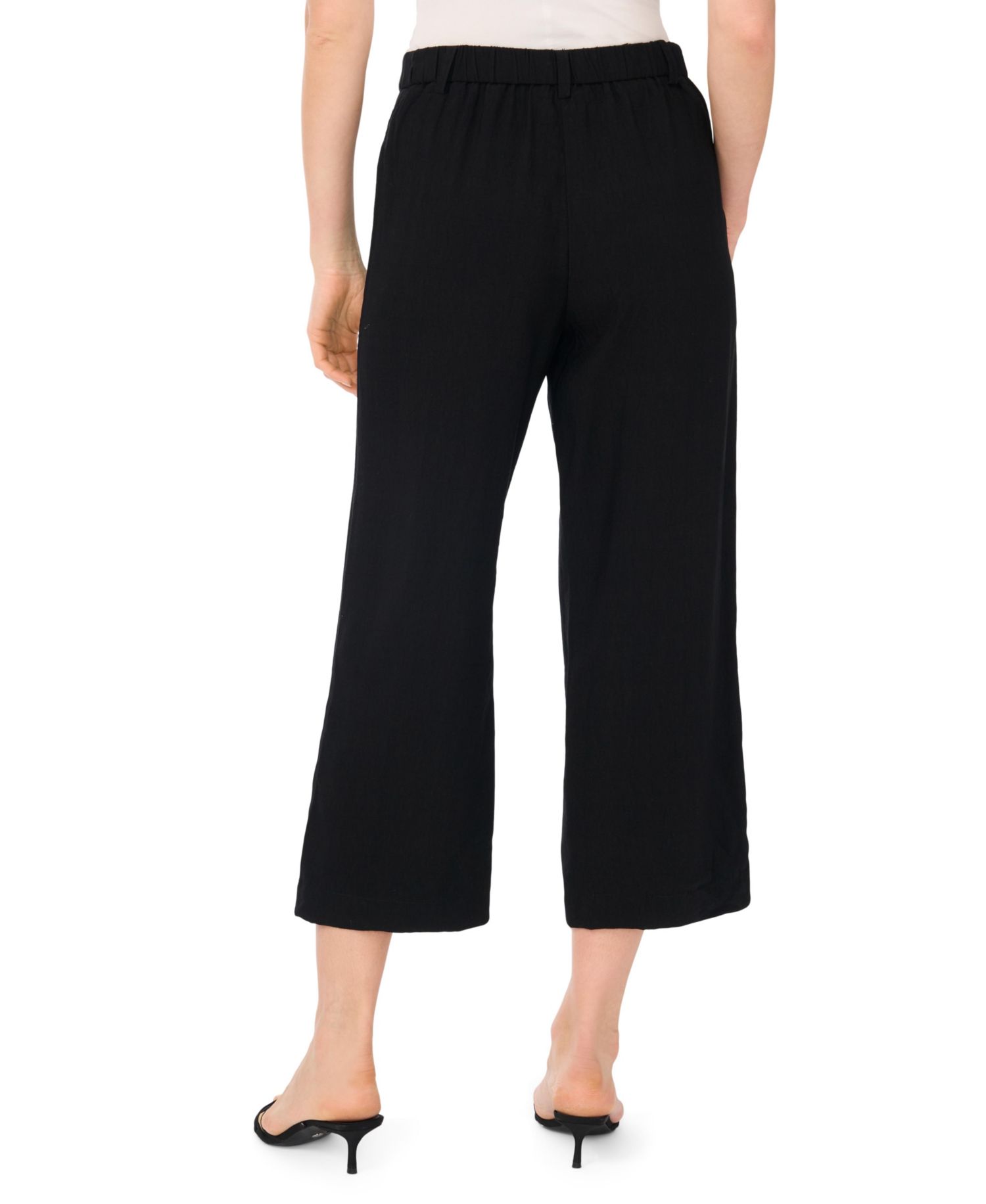 Women's Mid-Rise Wide-Leg Ankle Length Pants