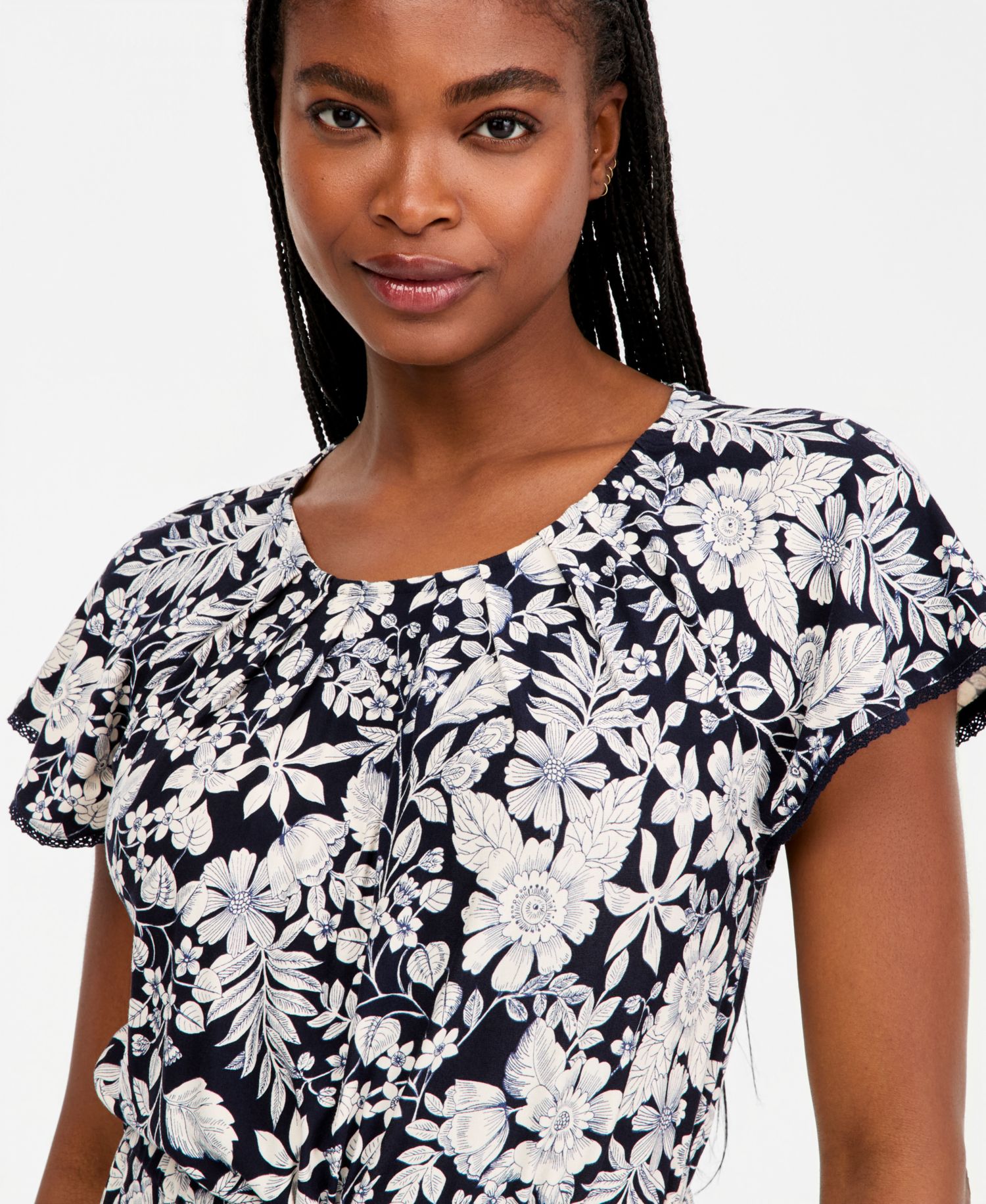 Women's Tiered Floral Midi Dress