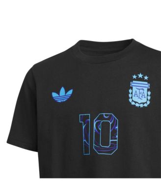Big Boys and Girls Lionel Messi Black Argentina National Team 2026 Away Jersey Hook Name Number T-Shirt