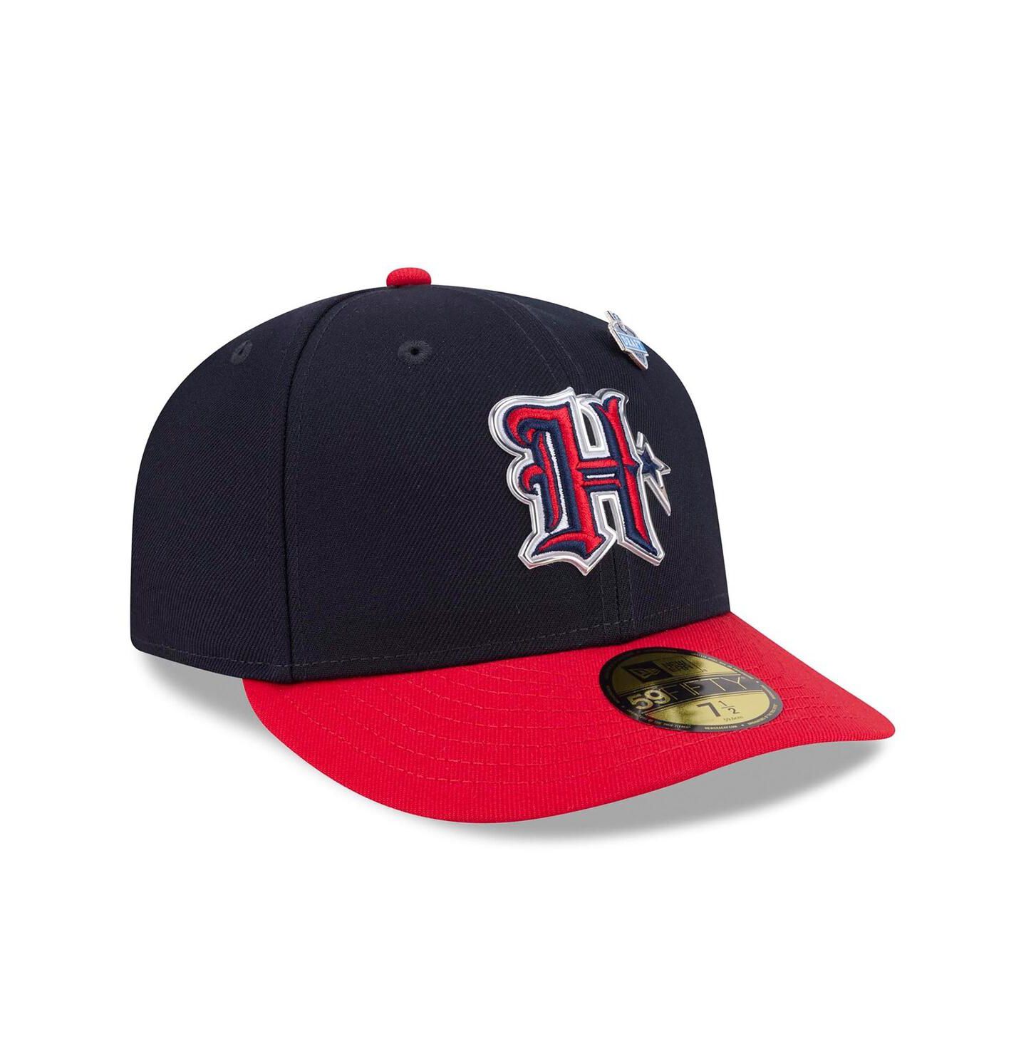 Мужская кепка New Era Navy/Red Houston Texans 2026 NFL Draft Pre-Curved 59FIFTY Fitted Hat — фото 3
