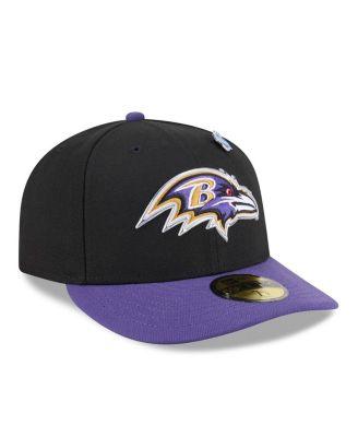 Men's Black/Purple Baltimore Ravens 2026 NFL Draft Pre-Curved 59FIFTY Fitted Hat