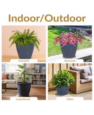 Indoor/Outdoor Patio, Garden, or Porch Weather-Resistant Double-Walled Anjelica Flower Pot Planter - 24"