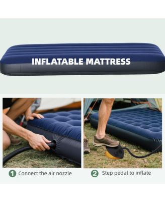 Multifunctional Folding Camping Cots for Adults, Elevated Tent with Sleeping Bag, Thick Air Mattress Pad, Portable Single Sleeping Cot Camping Bed