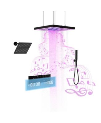 Rainfall Symphony 4-Function 12inch Dual Shower Head Pressure-Balanced Shower System with Bathtub Spout