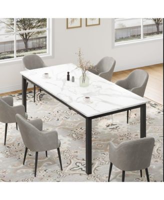 Modern Industrial 6-8 Person Rectangular Dining Table