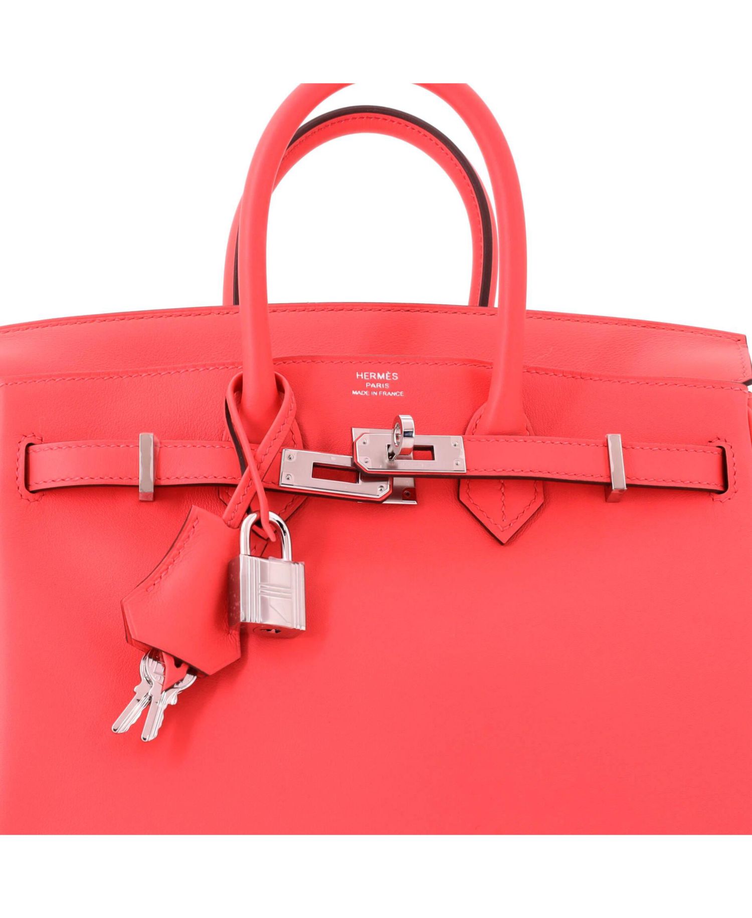 Birkin 25 Handbag Pink Swift with Palladium Hardware