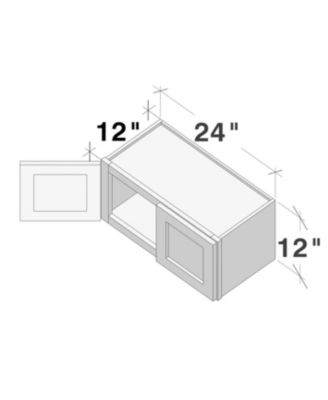 W24" Dove Short Wall Cabinet with Full Overlay HDF Door for Custom Kitchen or Bathroom