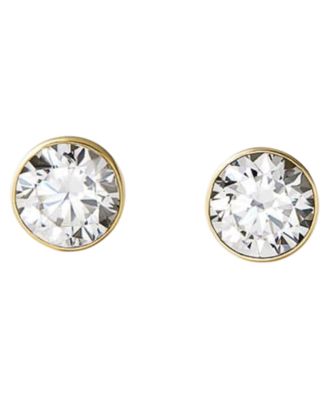 Gold-Plated Invisible Medium Stud Earrings