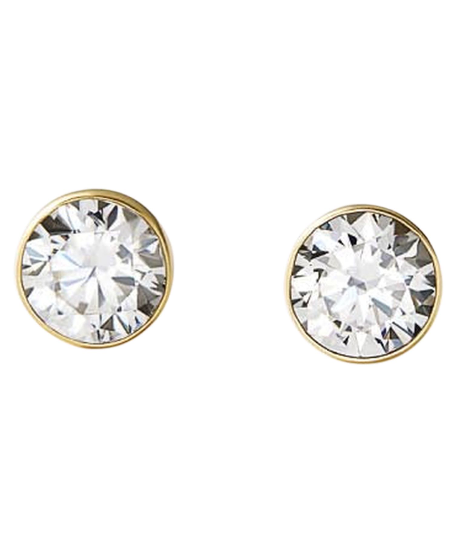 Gold-Plated Invisible Medium Stud Earrings