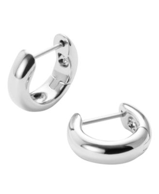 Ana Luisa Giulia Bold Silver Huggie Hoop Earrings - Silver