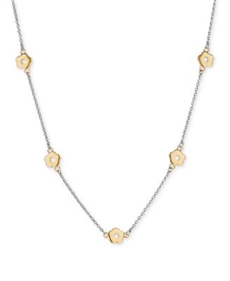 Rowena Two-Tone Flower Necklace