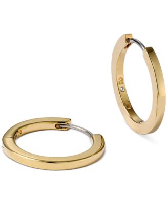 Gold-Plated Huggie Medium Hoop Earrings