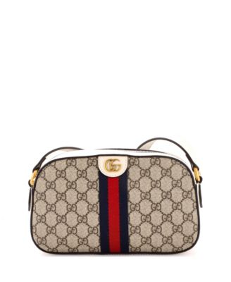 Small Ophidia Camera Shoulder Bag GG Coated Canvas with Leather