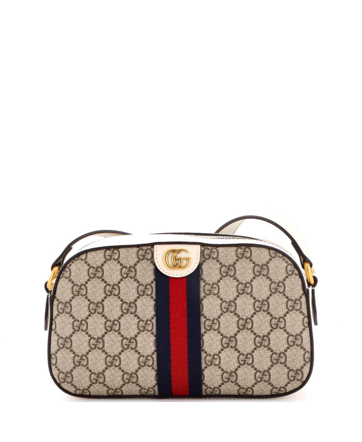 Pre-Owned Gucci Small Ophidia Camera Shoulder Bag Gg Coated Canvas with Leather