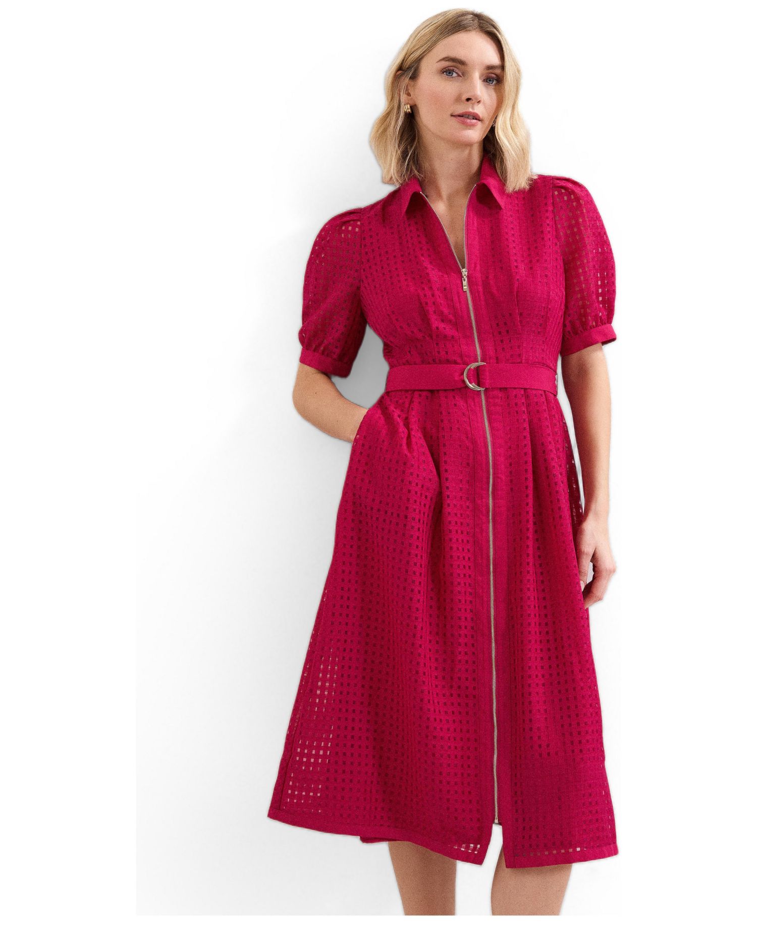 Women's Carey Belted Midi Shirt Dress