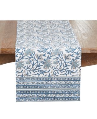 Floral Cotton Table Runner, 16" x 72"