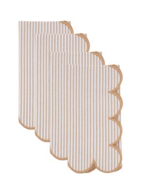 Striped Cotton Decorative Napkins, Set of 4