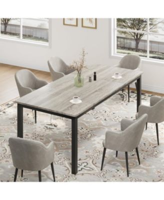 Modern Industrial 6-8 Person Rectangular Dining Table