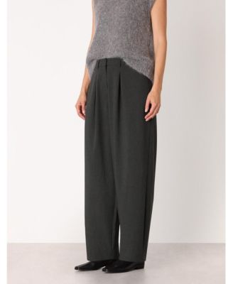 Women's Wool Blend Barrel Pants