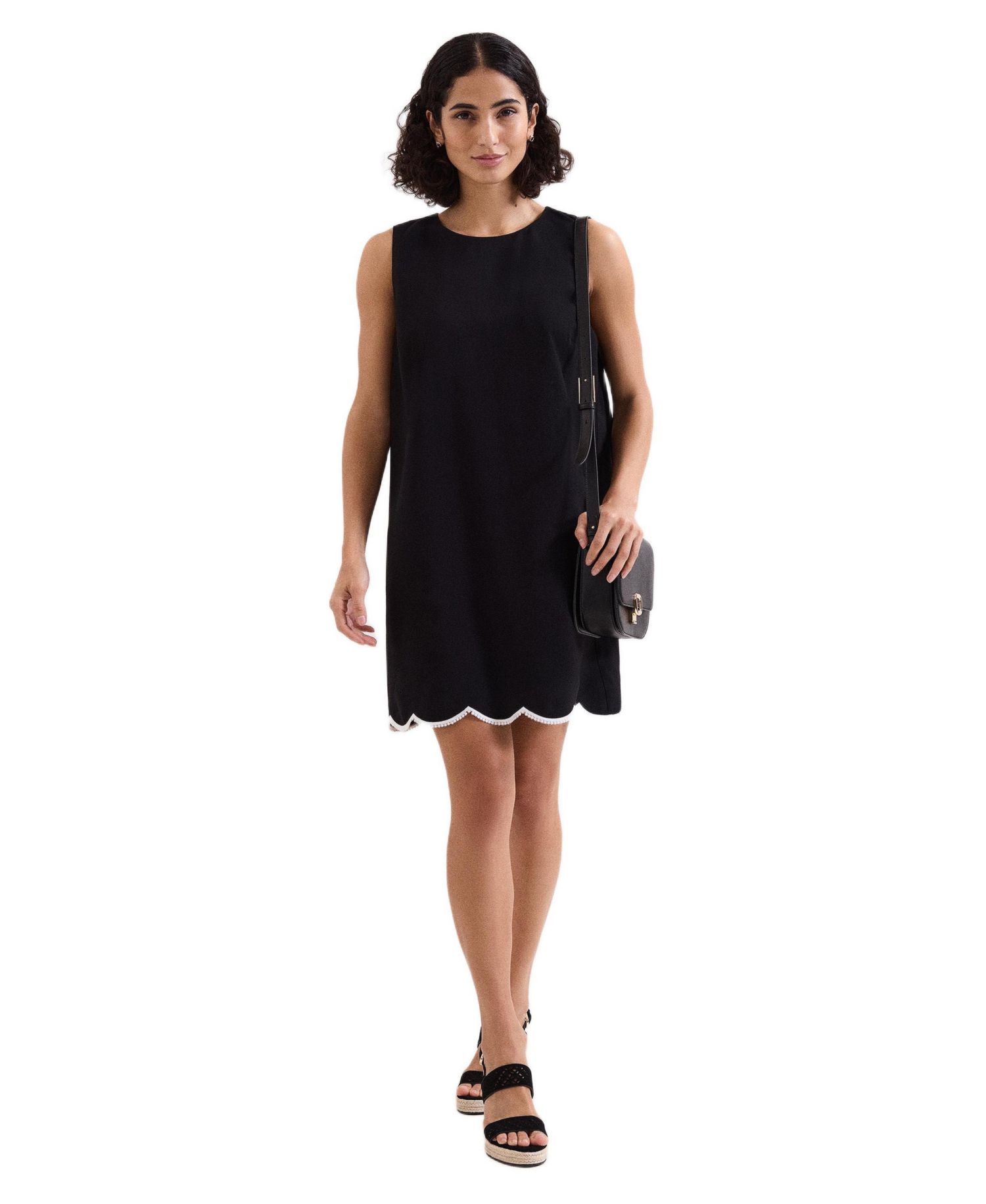 Women's Marta Scalloped Hem Shift Dress