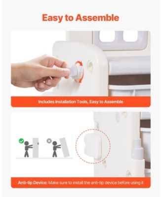 Kids Toy Storage Organizer with Bookshelf and 10 Bins