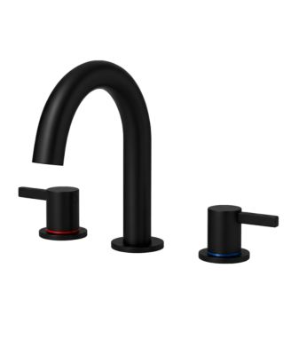 8 Inch Widespread Lavatory Faucet 2 Handle 3 Hole 360 Degree Spout Vanity Pop Up Drain