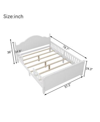 Wood Full Platform Bed with Headboard/Footboard